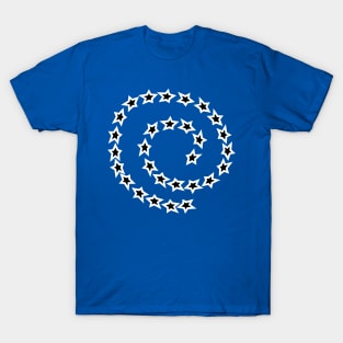 White and Black Star Spiral T-Shirt